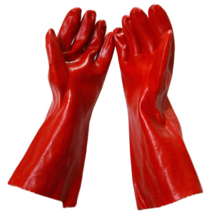 Rękawice gumowe czerwone długie