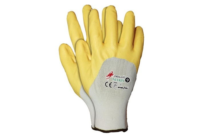 Rękawice nitrylowe żółte